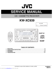 JVC CD/Cassette Receiver KW-XC939 Service Manual