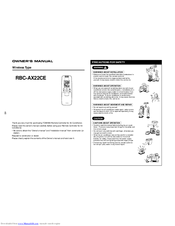 Toshiba RBC-AX22CE Owner's Manual