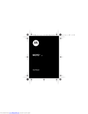 Motorola MOTO W7 User Manual