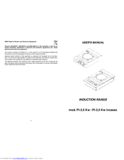 Sirman PI-2,5 Kw incasso User Manual