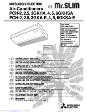 Mitsubishi Electric PCH-4GKSA-E Operation Manual