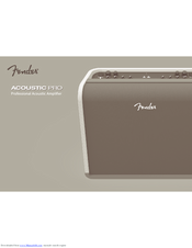 Fender Acoutic PRO Manual