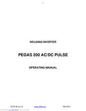 Alfain PEGAS 200 Operating Manual