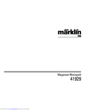 Marklin 41929 Instruction Manual