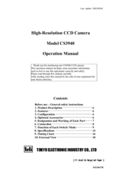 Teli CS3940 Operation Manual