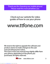 ttfone TT31 Venus 2 Instruction Manual