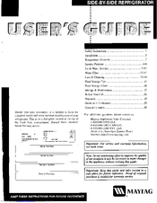 Maytag MSB2154DRA User Manual