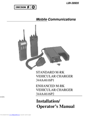 Ericsson M-RK 344A4616P1 Installation & Operator's Manual