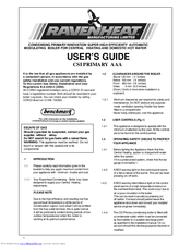 Ravenheat CSI PRIMARY AAA User Manual