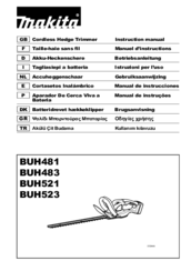 Makita BUH483 Instruction Manual