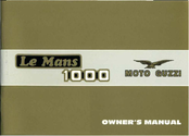 MOTO GUZZI Le mans 1000 Owner's Manual