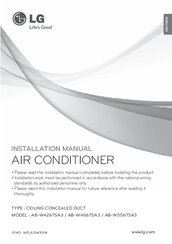 LG MFL62541004 Installation Manual