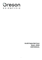 Oregon Scientific Glaze JW208 User Manual