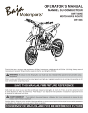 Baja motorsports 2010 DR150C Operator's Manual