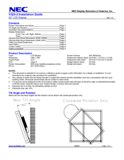 NEC MultiSync V323-2 Installation Manual