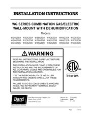 Bard W48G3DC Installation Instructions Manual