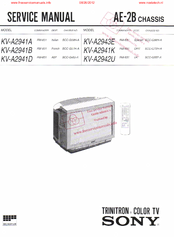 Sony KV-A2943E Service Manual