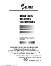 K-Star K1012A Operating Instructions Manual