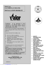 Valor 530 B Vent Installation Booklet