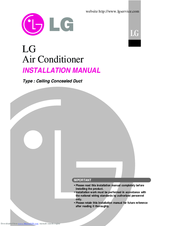 LG B30AWYN762 Installation Manual