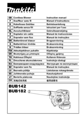 Makita BUB182 Instruction Manual