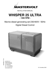 Mastervolt WHISPER 25 ULTRA Installation Manual