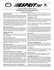 Paradox Esprit 727 Installation Instructions Manual