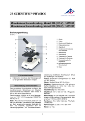 3B SCIENTIFIC PHYSICS 200 1003266 Instruction Manual