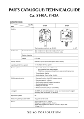 Seiko S143A Parts Catalogue /Technical Manual