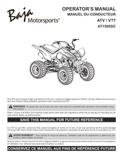 Baja Motorsports AT150SSC Operator's Manual