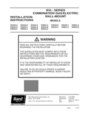 Bard W36G2-C Installation Instructions Manual