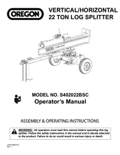 Oregon S402022BSC Operator's Manual