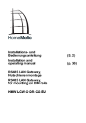 HomeMatic HMW-LGW-O-DR-GS-EU Installation And Operating Manual