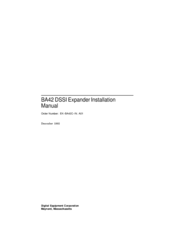 DEC BA42 DSSI Installation Manual
