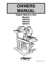 Clipper BBH255 Owner's Manual