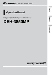 Pioneer DEH-3850MP Operation Manual