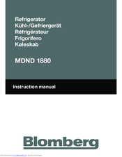Blomberg MDND 1880 Instruction Manual