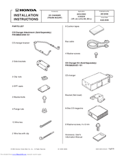 Honda 08A26-5E1-101 Installation Instructions Manual