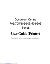 Xerox Document Centre 505 Series User Manual