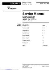 Whirlpool ADP 542 WH Service Manual