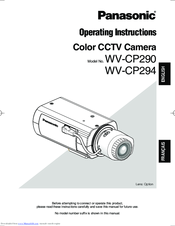 Panasonic WV-CP294 Operating Instructions Manual