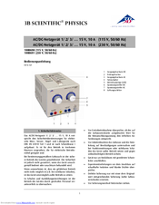3B SCIENTIFIC PHYSICS 1008690 Instruction Sheet