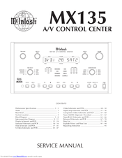 McIntosh MX135 Service Manual