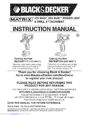 Black & Decker BDCDMT112 Instruction Manual