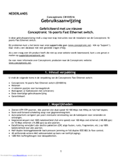 Conceptronic CB100S16 User Manual