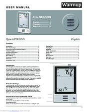 Warmup UCG User Manual