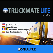Snooper truckmate lite s1000 Quick Start Manual