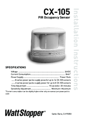 wattstopper CX-105 Installation Instructions Manual