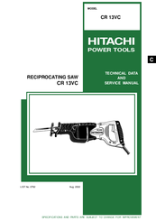 Hitachi CR 13VC Technical Data And Service Manual