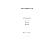 Fisher & Paykel DD24D 7 Installation Instructions Manual